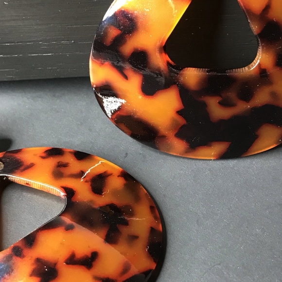 🆑 Modified Triangle Tortoise Drop Earrings - Picture 3 of 8